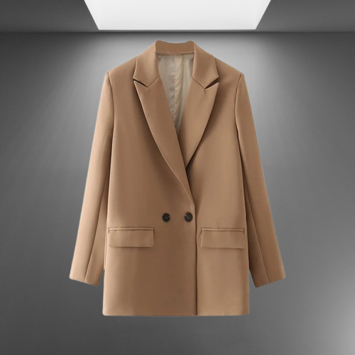 Classic Double-Breasted Blazer for Women's Professional Attire