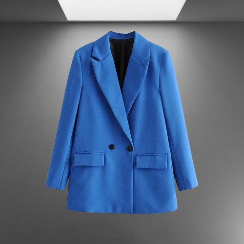 Classic Double-Breasted Blazer for Women's Professional Attire