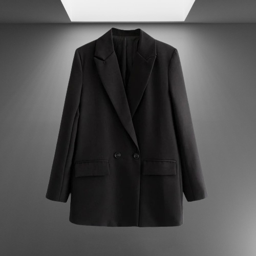 Classic Double-Breasted Blazer for Women's Professional Attire