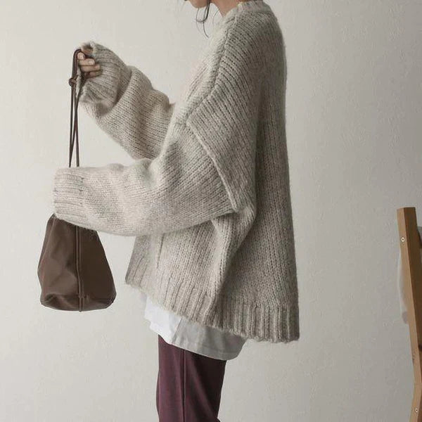 Comfy Oversized Sweater with Handy Pocket