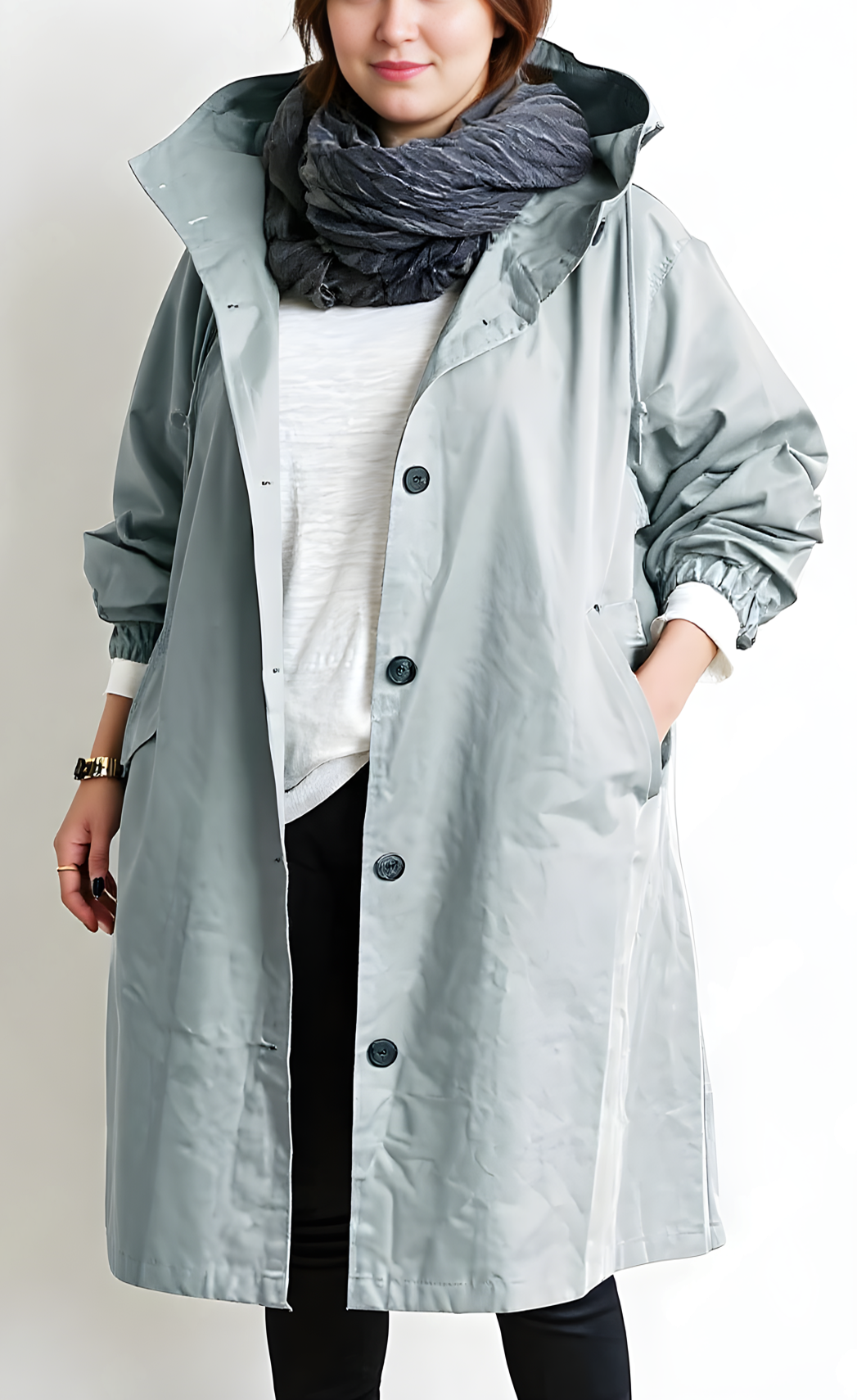 Plus Size Women's Hooded Jacket