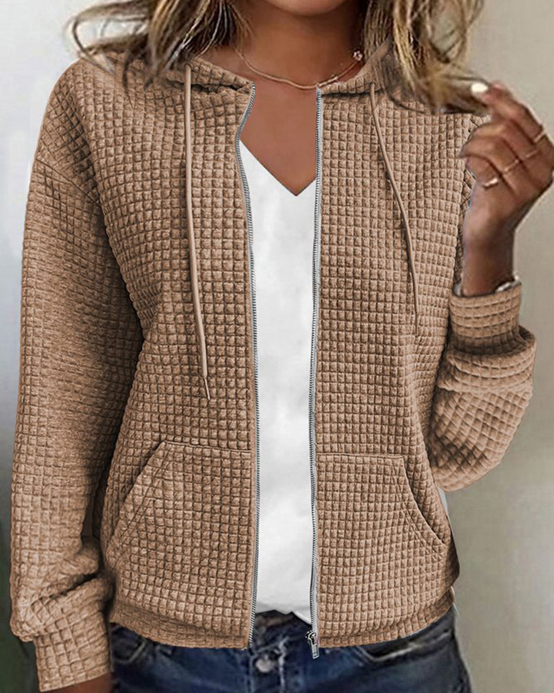 Women's Hooded Zip-Up Cardigan