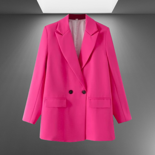 Classic Double-Breasted Blazer for Women's Professional Attire