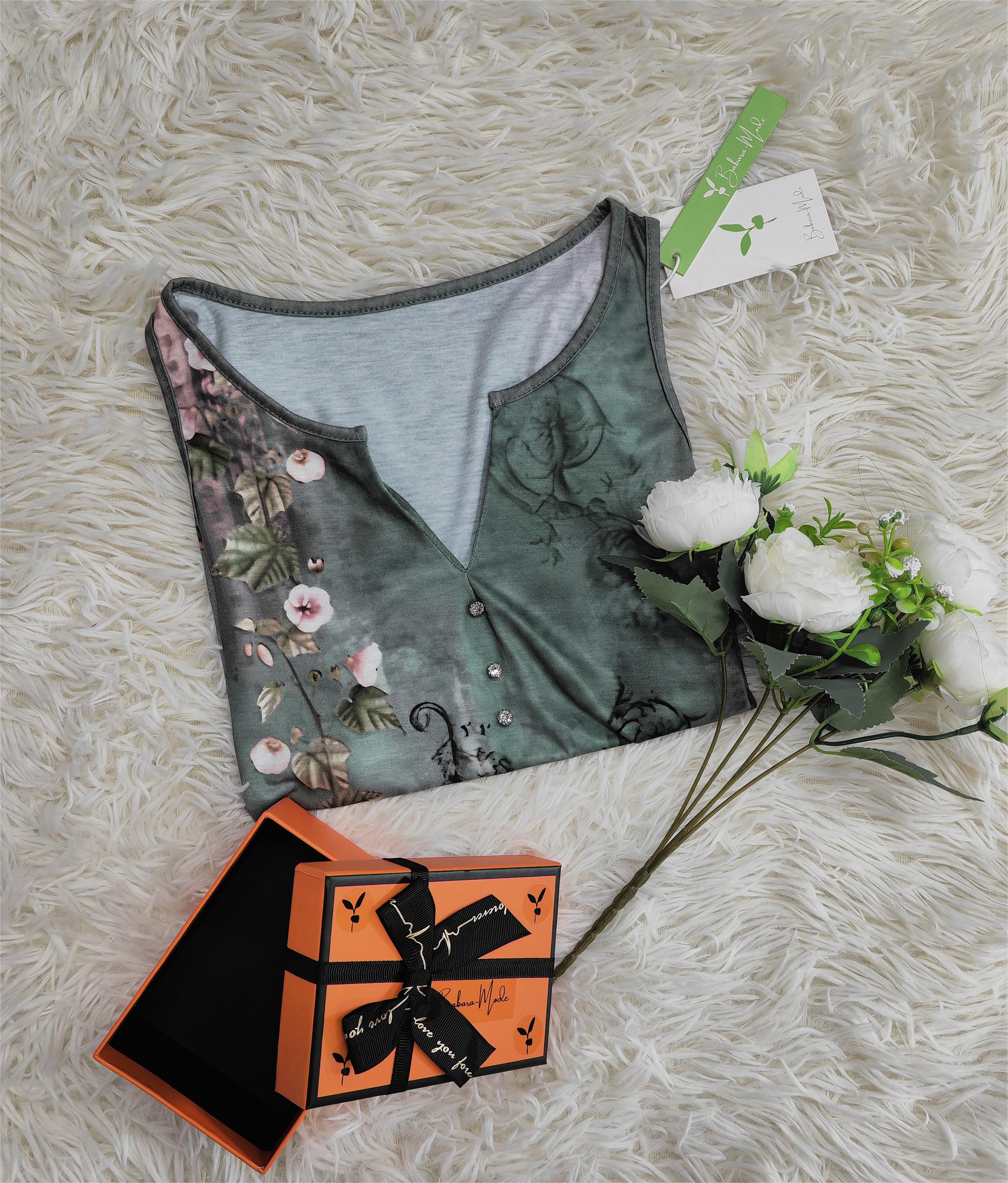 Floral Watercolor Print Sleeveless Top