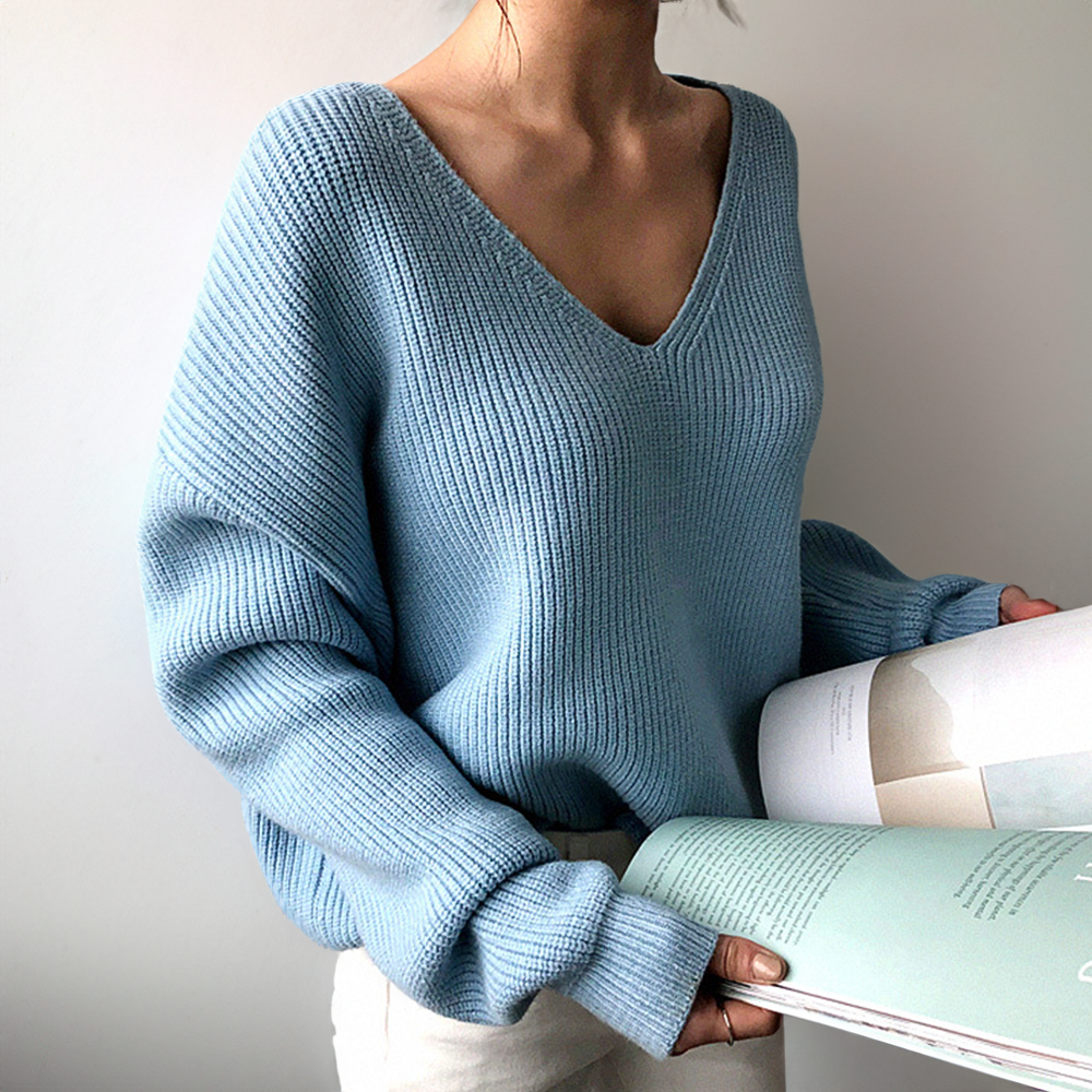 Comfortable V-Neck Knit Pullover