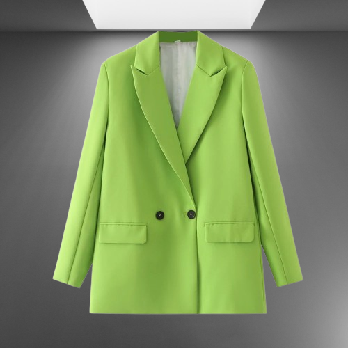 Classic Double-Breasted Blazer for Women's Professional Attire