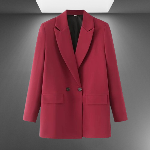 Classic Double-Breasted Blazer for Women's Professional Attire
