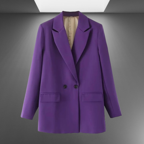 Classic Double-Breasted Blazer for Women's Professional Attire
