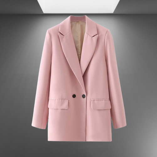 Classic Double-Breasted Blazer for Women's Professional Attire