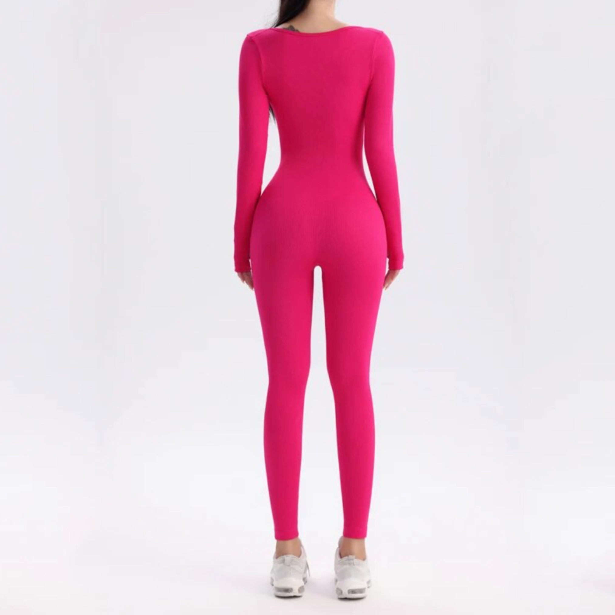 Solid Long Sleeve Performance Jumpsuit