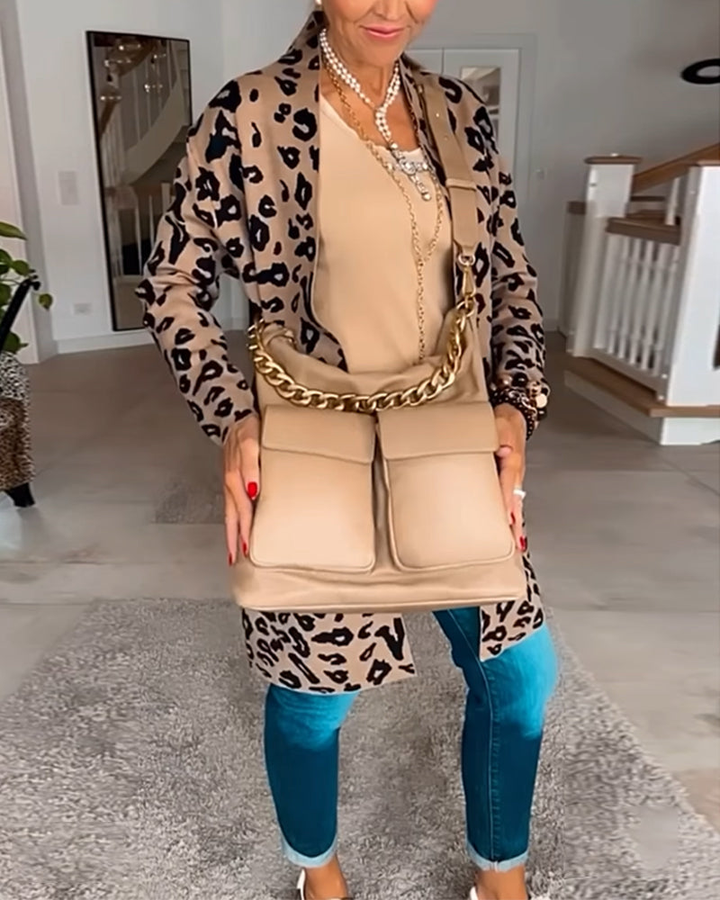 Animal Print Leopard Cardigan