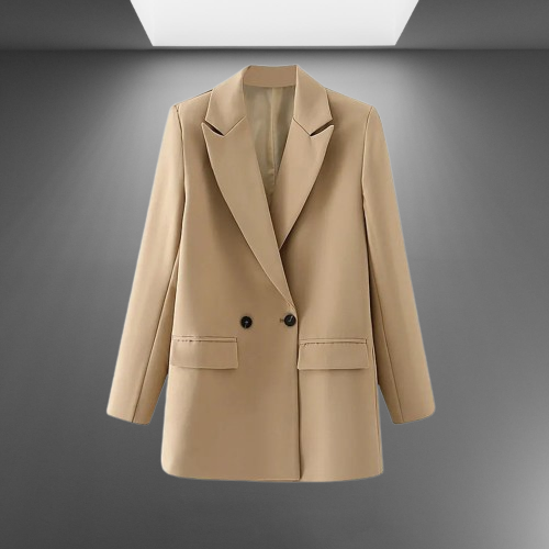 Classic Double-Breasted Blazer for Women's Professional Attire