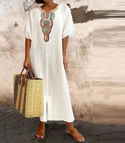 Women's Cotton-Linen Mix Dress