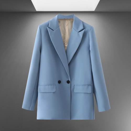 Classic Double-Breasted Blazer for Women's Professional Attire