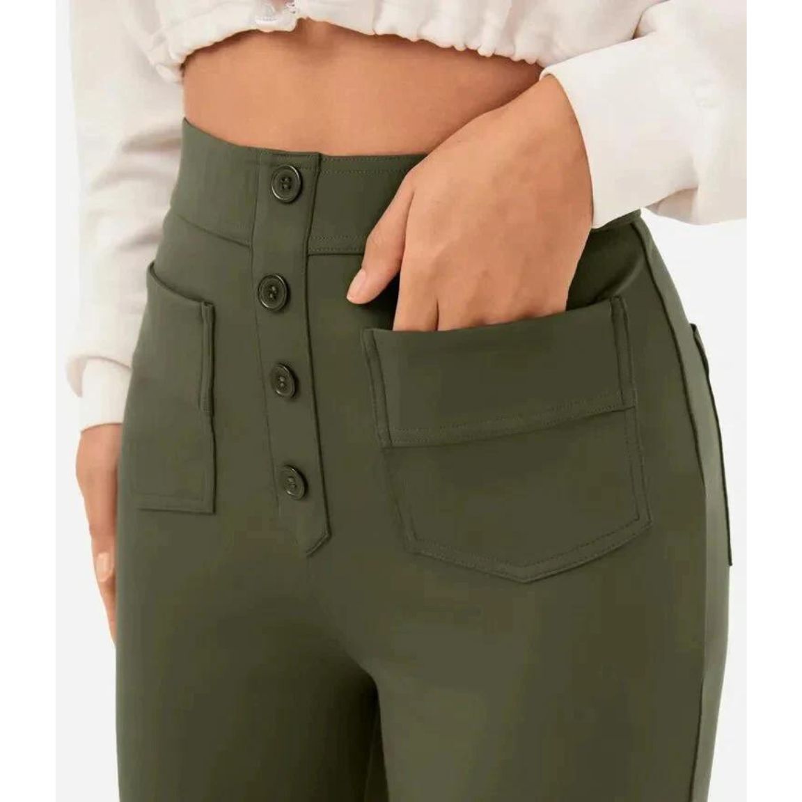 Flexible High-Waisted Stretch Pants