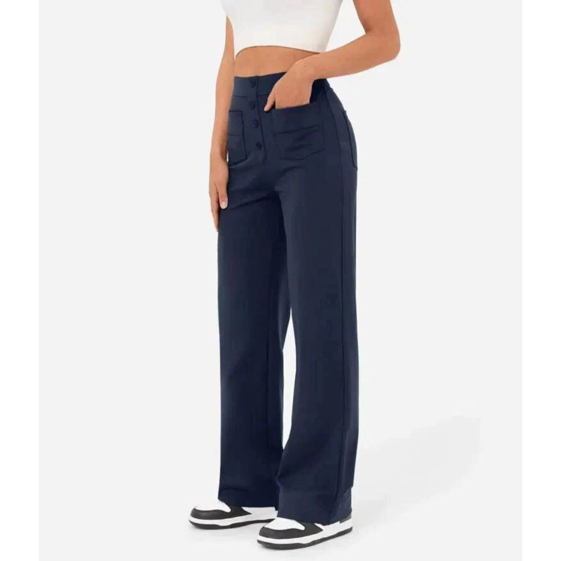 Flexible High-Waisted Stretch Pants