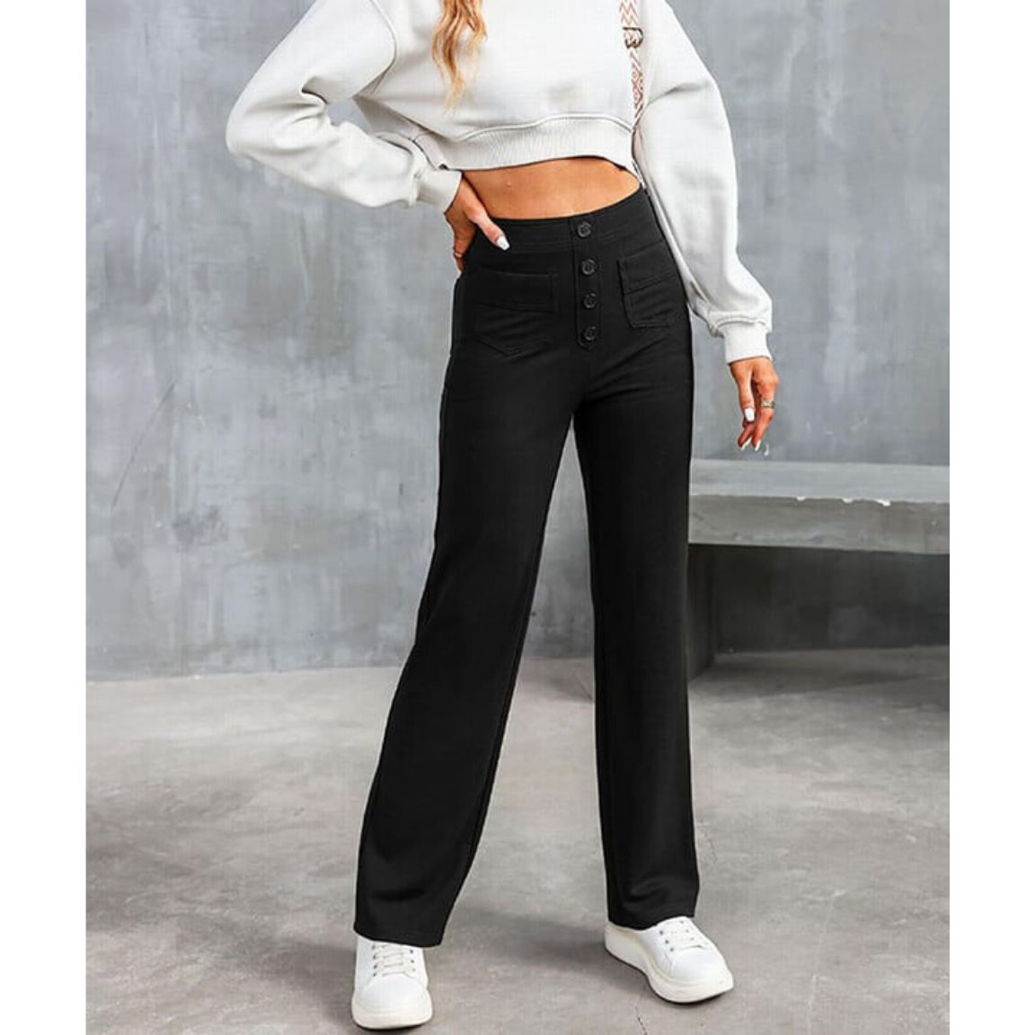 Flexible High-Waisted Stretch Pants