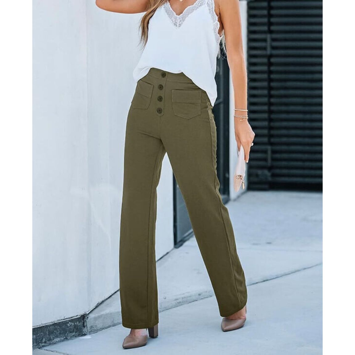 Flexible High-Waisted Stretch Pants