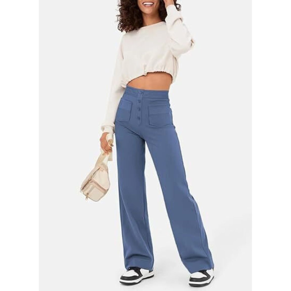 Flexible High-Waisted Stretch Pants