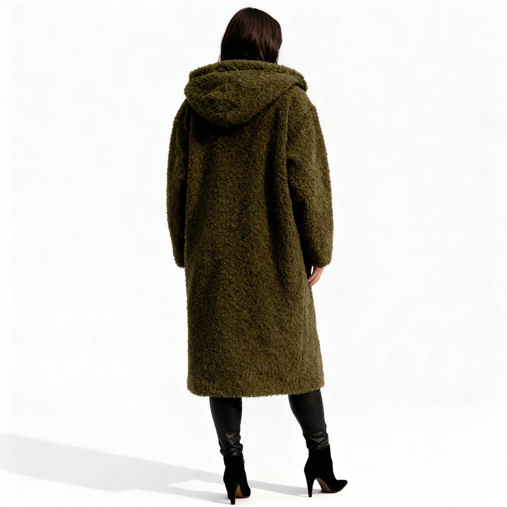 Chic Long Plush Fleece Coat for Women