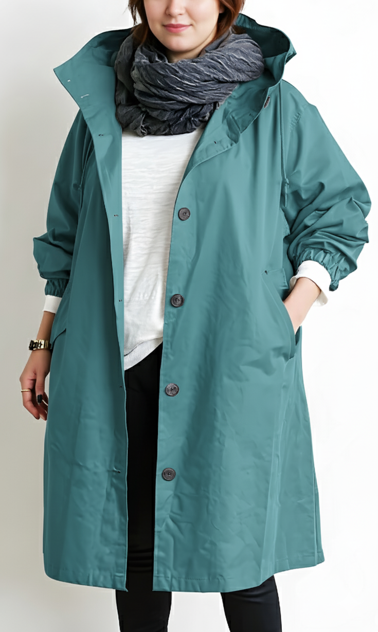 Plus Size Women's Hooded Jacket