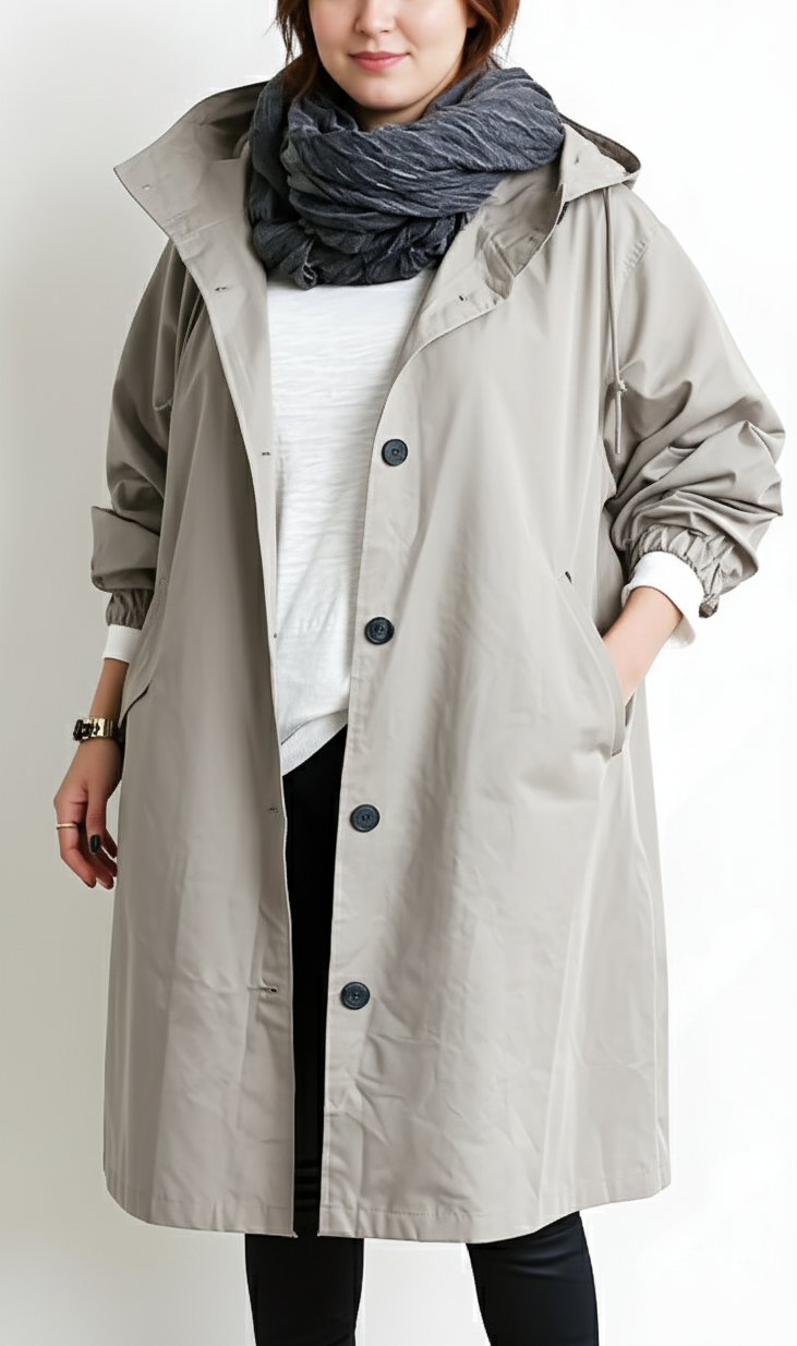 Plus Size Women's Hooded Jacket