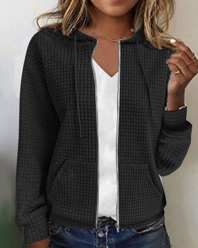 Women's Hooded Zip-Up Cardigan