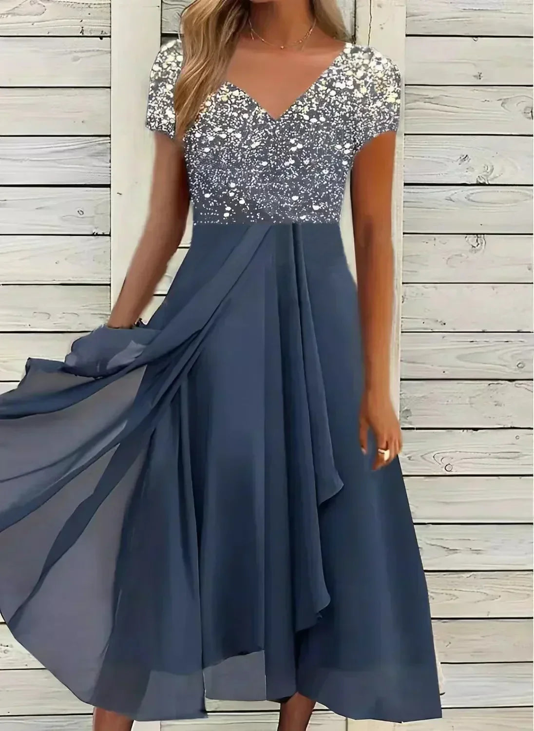 Elegant Women's Chiffon Evening Dress