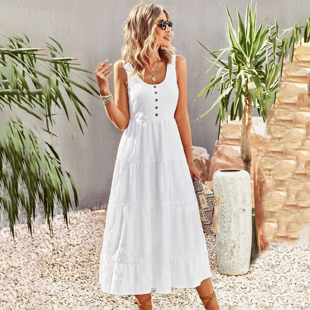 Joebelle Sleeveless Midi Dress for Summer