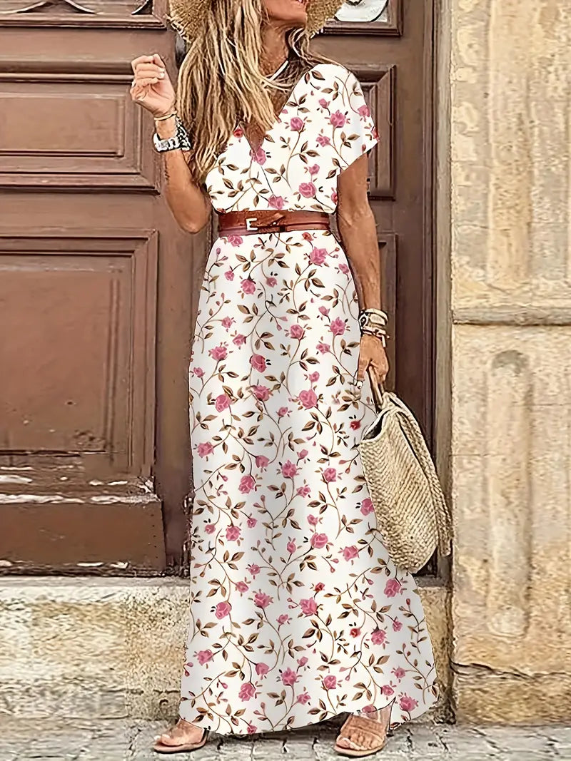 Chic Bohemian Maxi Dress for Women - Elegant and Flowing Design