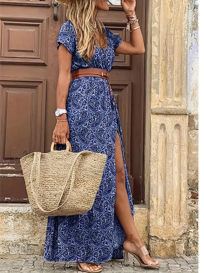 Chic Bohemian Maxi Dress for Women - Elegant and Flowing Design