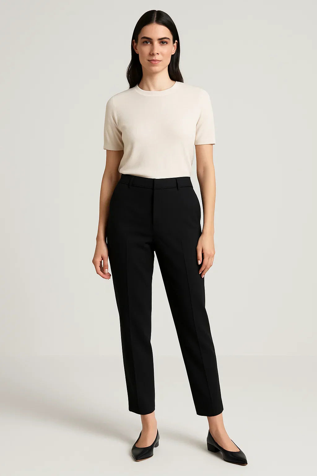 Rena - Sleek Urban Slim-Fit Trousers
