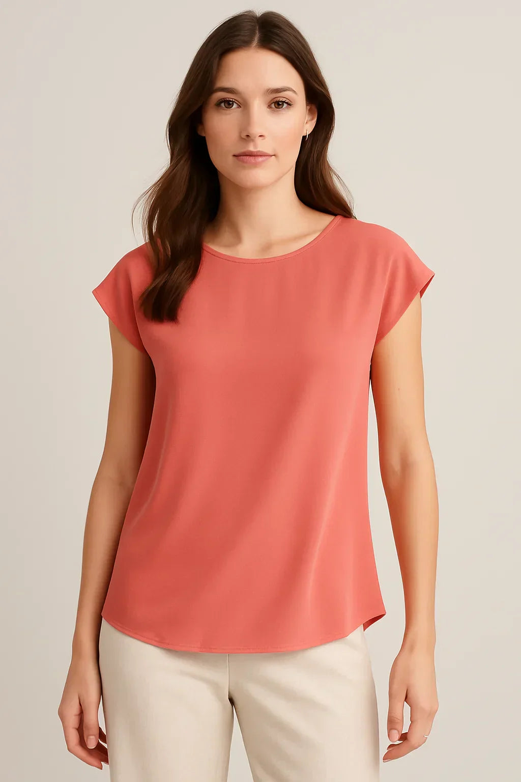 Mira - Flowy Cap Sleeve Blouse